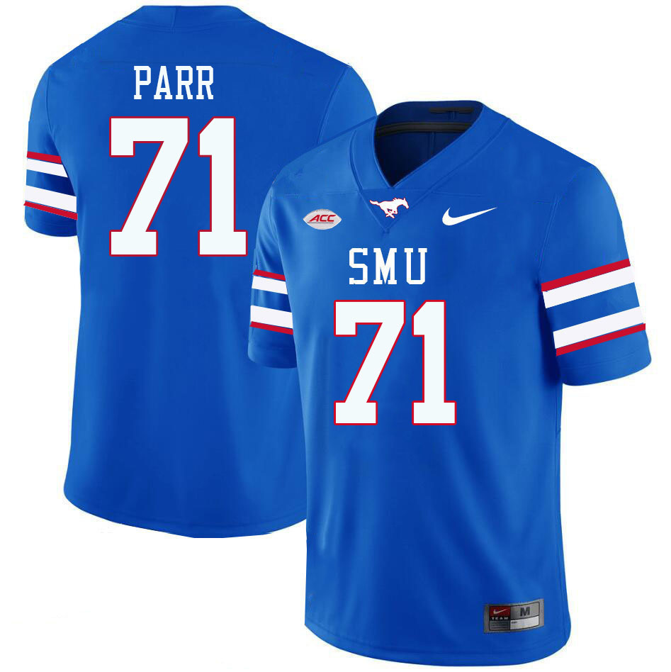 SMU Mustangs #71 Logan Parr College Football Jerseys Stitched Sale-Royal